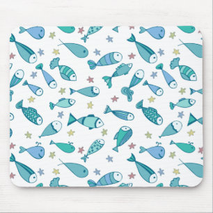 Mousepad Padrão Com Peixe E Fígado