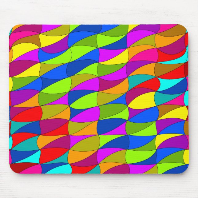 Mousepad Padrão confuso do flowerpower (Frente)