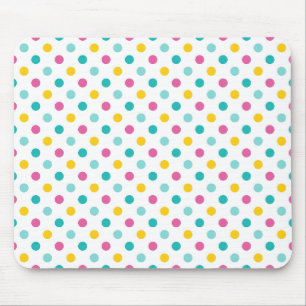 Mousepad Padrão contínuo de bolinhas coloridas
