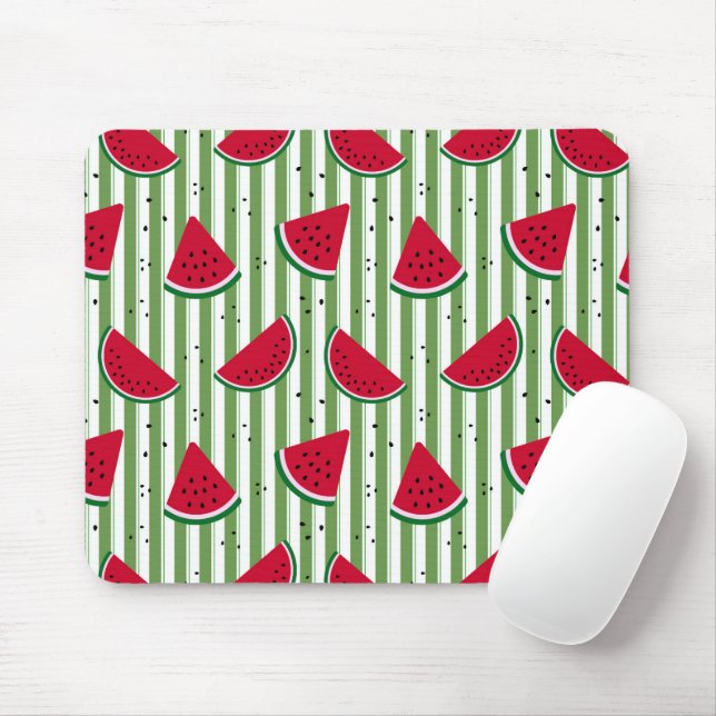 Mousepad Padrão contínuo de listras de melancia (Com mouse)