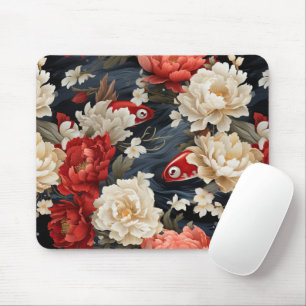 Mousepad Padrão contínuo de peixes Koi japoneses