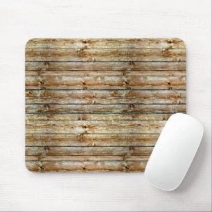 Mousepad Padrão contínuo de tábua de madeira marrom desgast
