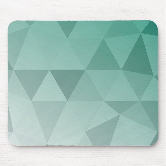 Mousepad Padrão contínuo de triângulos abstratos - Verde (Frente)