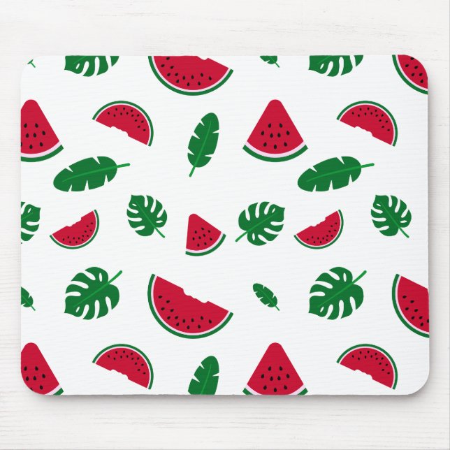 Mousepad Padrão contínuo de verão de melancia tropical (Frente)