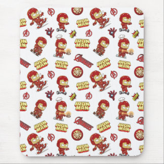 Mousepad Padrão contínuo do adorável Chibi Homem de Ferro -