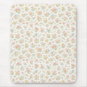 Mousepad Padrão contínuo floral delicado e fofo