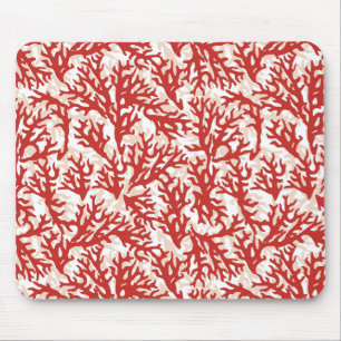 Mousepad Padrão Coral Vermelho 2