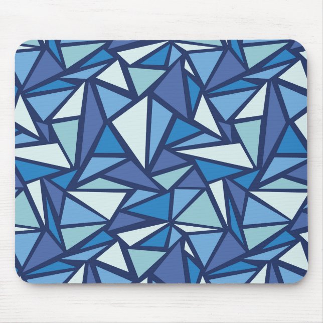 Mousepad Padrão Crítico de Gelo Abstrato azul (Frente)