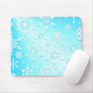 Mousepad Padrão Crystal Snowflakes