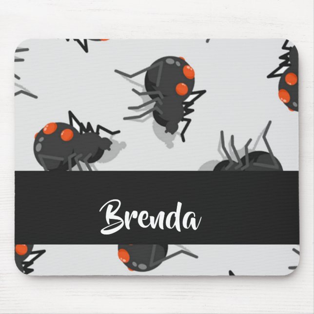 Mousepad Padrão da aranha viúva preta (Frente)