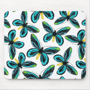 Mousepad Padrão da borboleta de passarinho da Rainha Alexa