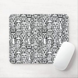 Mousepad Padrão da cabeça do cão