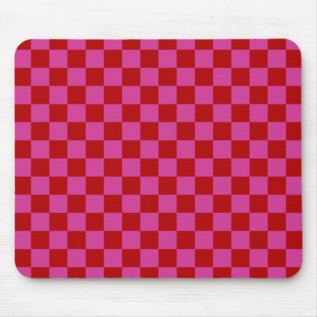 Mousepad Padrão da Desktop Board Verificada com vermelho +  (Frente)