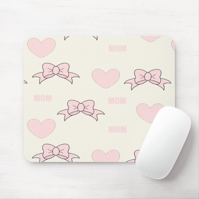 Mousepad Padrão da mãe rosa (Com mouse)