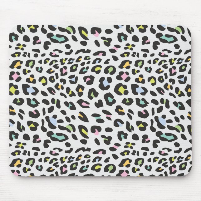 Mousepad Padrão da mancha-leopardo do Pastel (Frente)