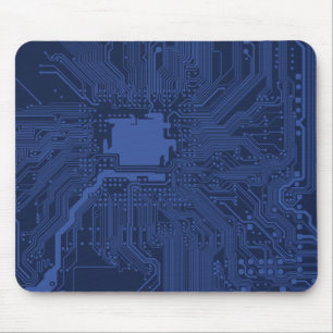 Mousepad Padrão da placa-mãe do Geek azul