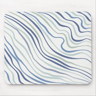 Mousepad Padrão de Abstrato Azul e Verde Moderno