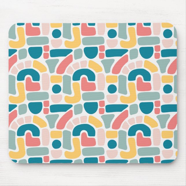 Mousepad Padrão de Abstrato colorida (Frente)