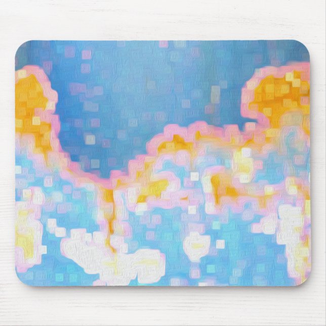 Mousepad Padrão de Abstrato com cores brilhantes (Frente)