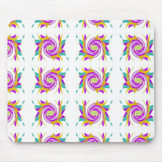 Mousepad Padrão de Abstrato cor-de-rosa (Frente)