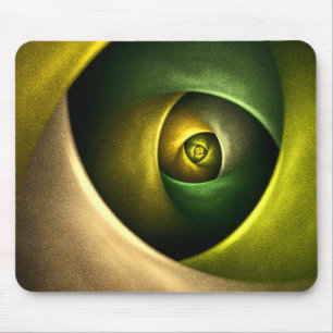 Mousepad Padrão de Abstrato de Arte Floral Moderna Verde #2