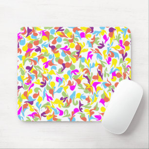 Mousepad Padrão de Abstrato de Blobs multicolorido divertid