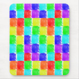 Mousepad Padrão de Abstrato de blocos de cores modernos