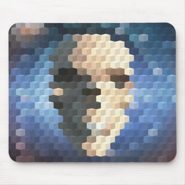 Mousepad Padrão de abstrato de crânio (Frente)