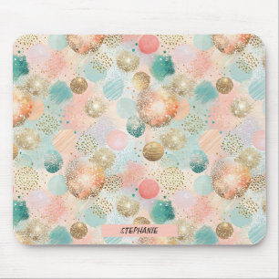 Mousepad Padrão de Abstrato de Glitter Pastel Confetti