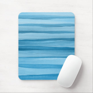 Mousepad Padrão de Abstrato de Linhas de Aquarela Azul