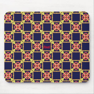Mousepad Padrão de Abstrato do AXEL ~ Fluoro ~ Personalizad