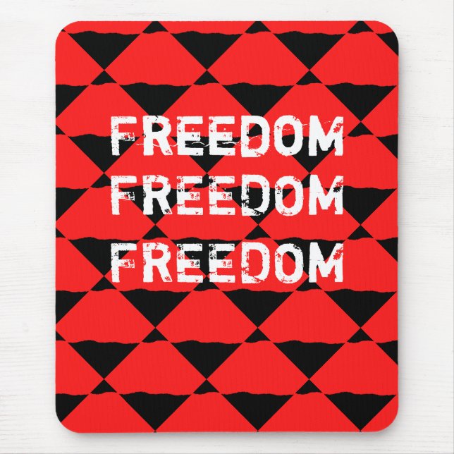 Mousepad Padrão de Abstrato preto e vermelho moderno (Frente)