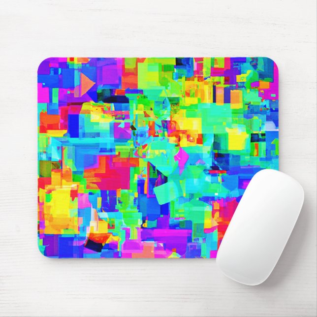 Mousepad Padrão de Abstrato vibrante (Com mouse)