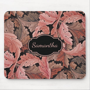 Mousepad Padrão de Acanthus Floral Vintage com Monograma