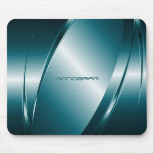 Mousepad Padrão De Aço Inoxidável Metálico De Tint Azul