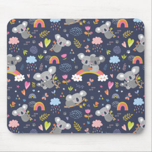 Mousepad Padrão de Amor do Koala Rainbow