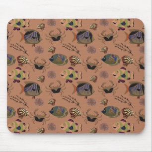 Mousepad Padrão de animais aquáticos vida submarina do