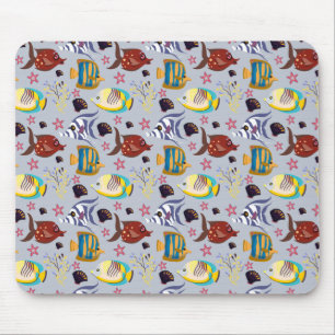 Mousepad Padrão de animais aquáticos vida submarina do