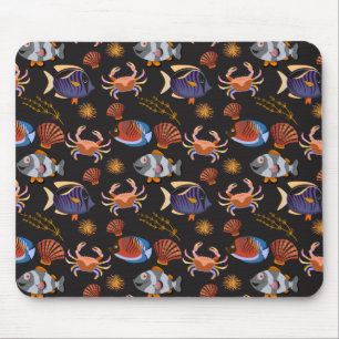 Mousepad Padrão de animais aquáticos vida submarina do