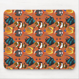 Mousepad Padrão de animais aquáticos vida submarina do