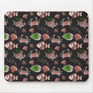Mousepad Padrão de animais aquáticos vida submarina do