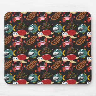 Mousepad Padrão de animais aquáticos vida submarina do