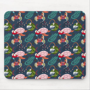 Mousepad Padrão de animais aquáticos vida submarina do