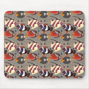 Mousepad Padrão de animais aquáticos vida submarina do