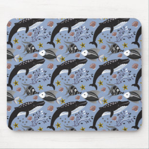 Mousepad Padrão de animais aquáticos vida submarina do