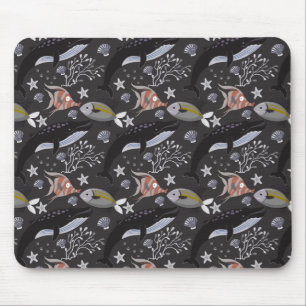Mousepad Padrão de animais aquáticos   vida submarina do oc