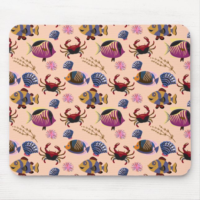 Mousepad Padrão de animais aquáticos | vida submarina do oc (Frente)