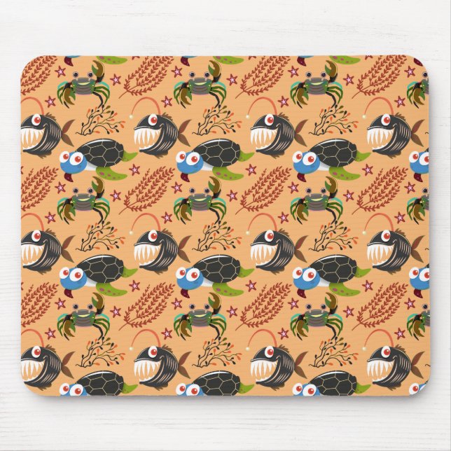 Mousepad Padrão de animais aquáticos | vida submarina do oc (Frente)