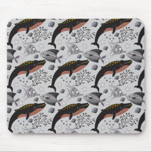Mousepad Padrão de animais aquáticos   vida submarina do oc