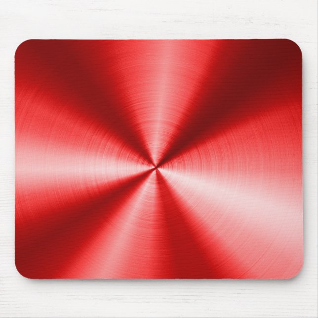 Mousepad Padrão de aparência do aço inoxidável vermelho met (Frente)